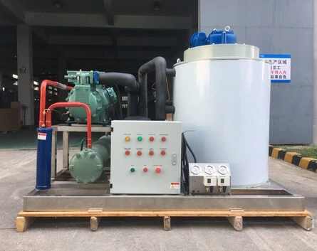 Mesin es serpihan berpendingin air 5 ton ke Tanzania
